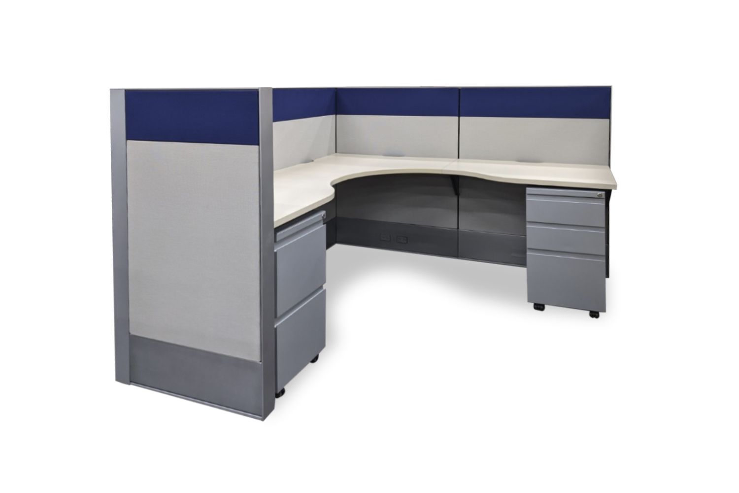 Refurbished Haworth Compose 6'Dx6'W Cubicles Renew Office Furniture